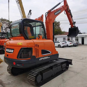 second hand mini 5.5tons 6tons doosan DX55 used wheel excavator FOR SALE