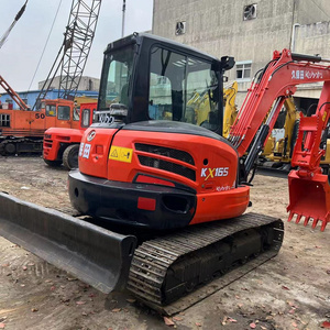 Good condition KUBOTA used mini excavator KX165-5  Japan imported second hand digger KX165-5 in yard on hot sale