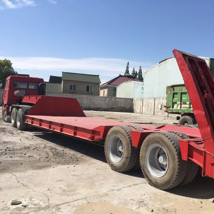 2 Axle 40T 50T 60T 100T Gooseneck Lowboy Low Bed Semi Trailer Dimensions Lowbed Truck Trailer