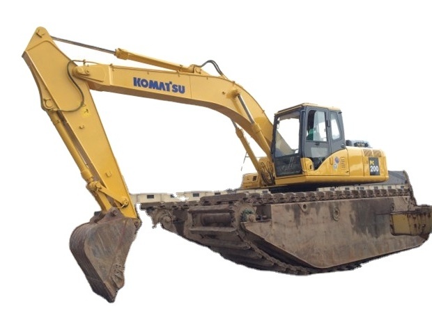 secondhand amphibious excavator   pc200-7 for water excavator