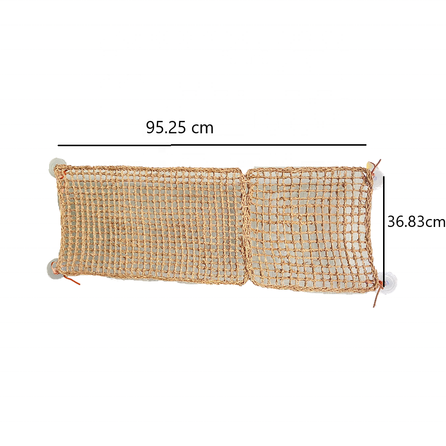 Sun Lounger Bridge 100% Natural Seagrass Woven Pet Climbing Hammock Extra for Bearded Dragons Anoles Geckos Climbing