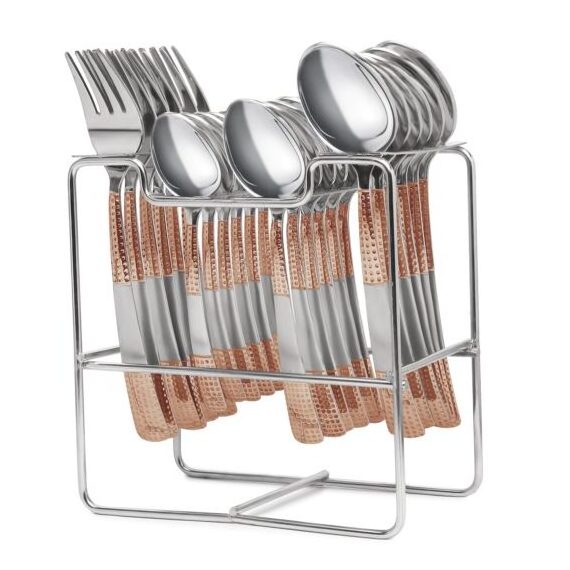 BEST QUALITY STAINLESS STEEL DINNER SET: chopstick, bow, spoon, knife, plate, mug, hanger, plate rack, dish rack