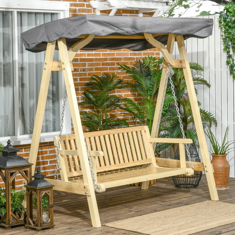 Hot Sale - Patio Wooden Swings for Garden Outdoor Furniture - outdoor swing chair export to USA,EU,UK