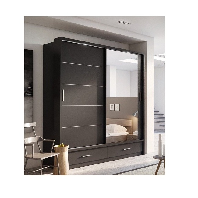 Best seller - Vietnam  Doors Bedroom Furniture Melamine Wooden folding Door Wardrobe  with Modern Design