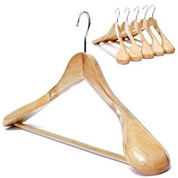 Cheap Price - High quality Printing wooden clothes hanger with chrome hook in Vietnam