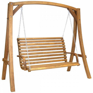 Hot Selling Adjustable Outdoor Eco-friendly Patio Wooden Swings with Ropes _ Customized as Customer's Request