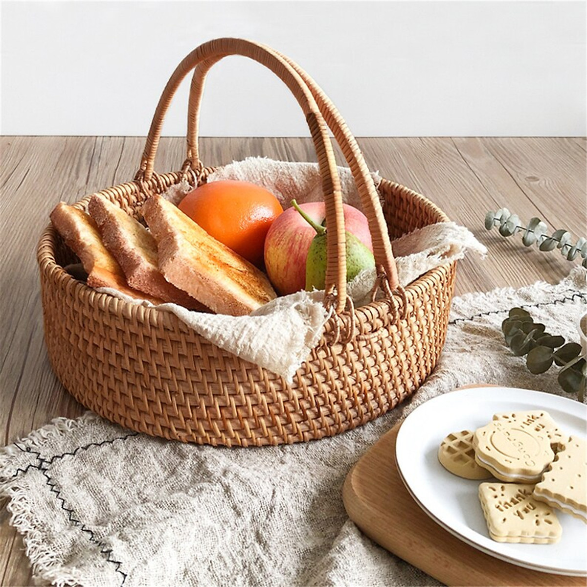 Natural Bamboo Storage Basket - 100% Handmade Customized Rattan Baskets Wicker Laundry Baskets - Export worldwide