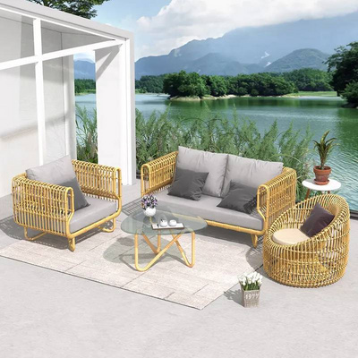 Flash Sale - Rattan/Wicker Chair for Indoor and Outdoor - Rattan / Wicker Sofa Furniture  -  Bamboo basket Sofa set