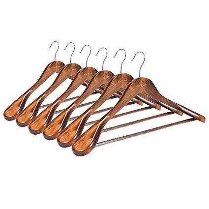 Cheap Price - High quality Printing wooden clothes hanger with chrome hook in Vietnam