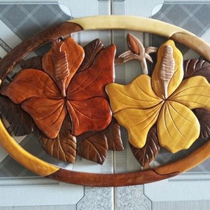 Wooden wall hanging/Wood intarsia/wood handicraft from Vietnam