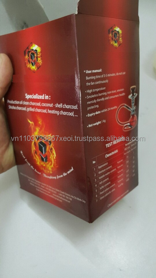 COCONUT SHELL CHARCOAL FOR SHISHA HOOKAH (Ms.Holiday)