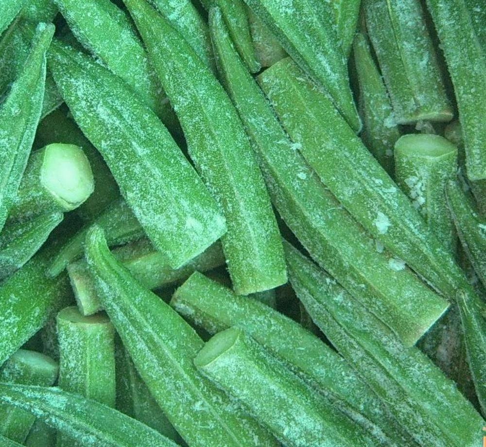 Frozen Okra in the best sellers 2022 Frozen Okra pieces vegetables 100% organic with the individual quick freezing