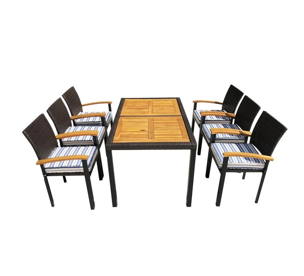 Best Price Outdoor restaurant garden tables and chairs outdoor furniture patio dinning table patio furniture set garden