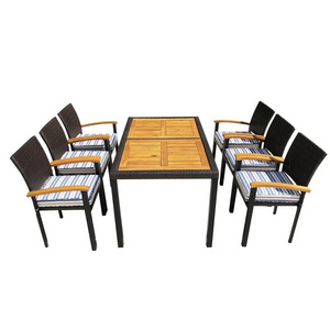 Best Price Outdoor restaurant garden tables and chairs outdoor furniture patio dinning table patio furniture set garden