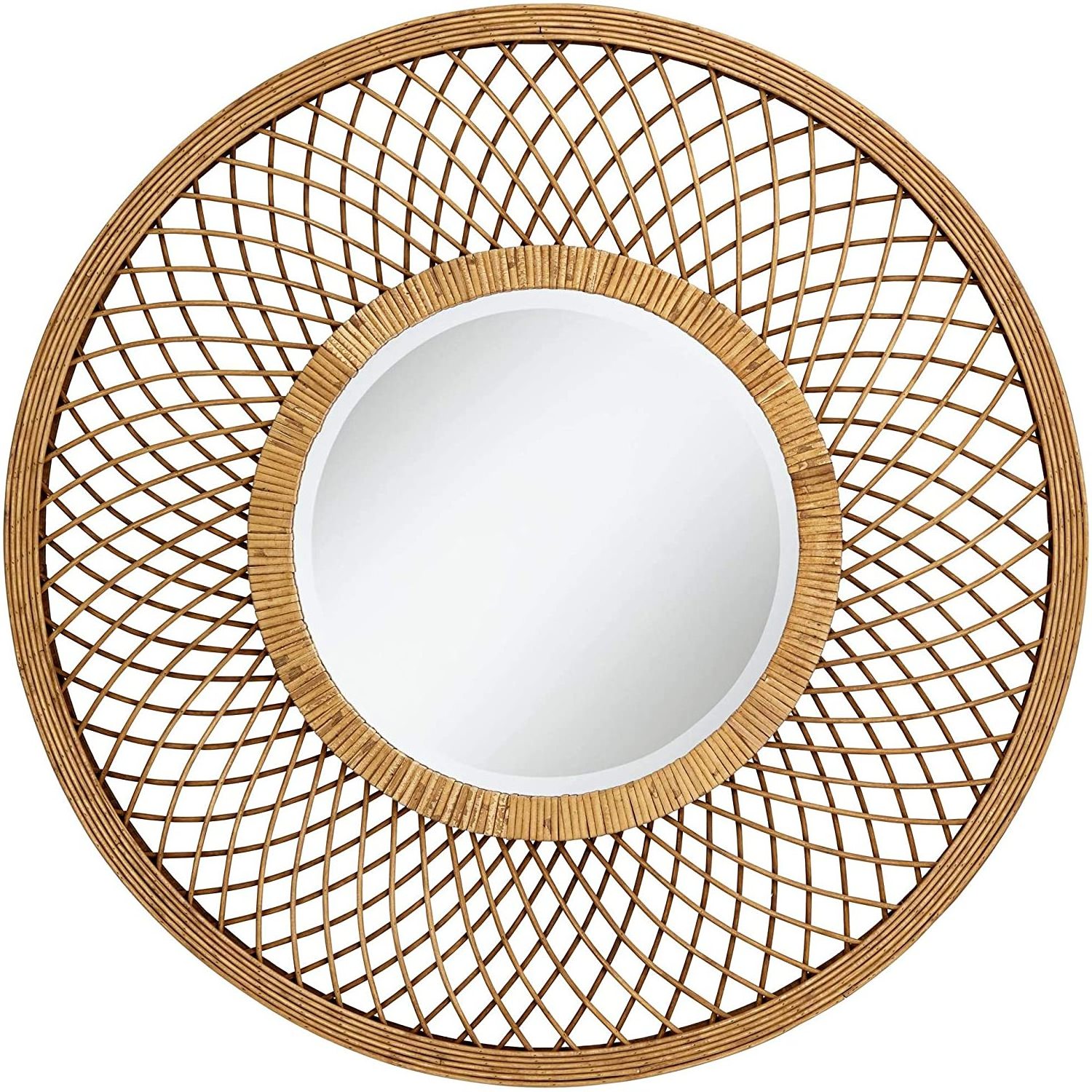 Round Wall Mirror Rattan Wall Mirror Decorative Round Mirrors Boho Wall Decor Made by Vietnamese Artistans