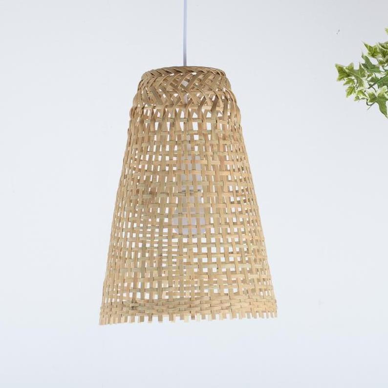 Vietbay Crafts Handmade Bamboo Lamp Covers Wicker Bamboo Lampshade Handwoven Ceiling Pendant Lights