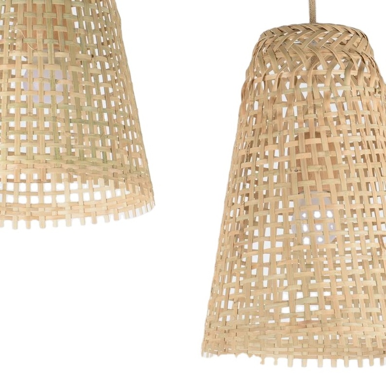 Vietbay Crafts Handmade Bamboo Lamp Covers Wicker Bamboo Lampshade Handwoven Ceiling Pendant Lights