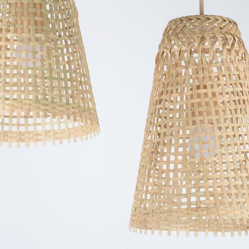 Vietbay Crafts Handmade Bamboo Lamp Covers Wicker Bamboo Lampshade Handwoven Ceiling Pendant Lights