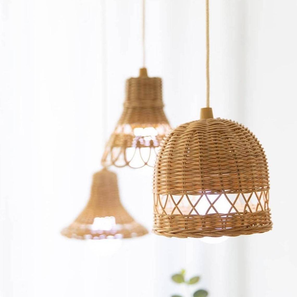 Rattan Lampshade Handmade  Hanging Decor Made in Vietnam