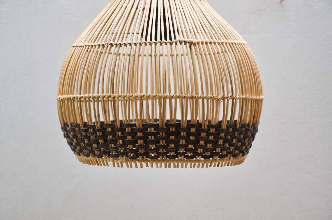 Hot sale Handmade rattan lamp shade Wicker lamp  Boho Pendant Light made in Vietnam