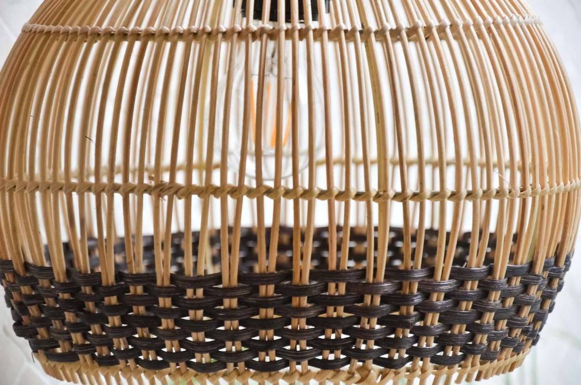 Hot sale Handmade rattan lamp shade Wicker lamp  Boho Pendant Light made in Vietnam