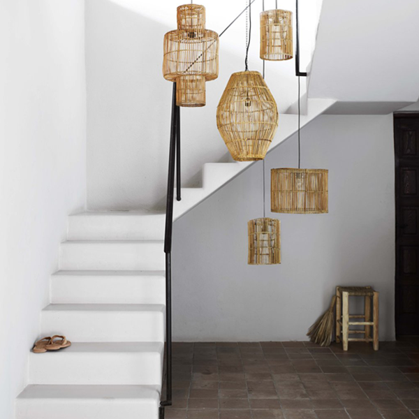 Vietbay Crafts Handmade Rattan Pendant Light Fixtures Hanging Rattan Lamp Shade Light Covers