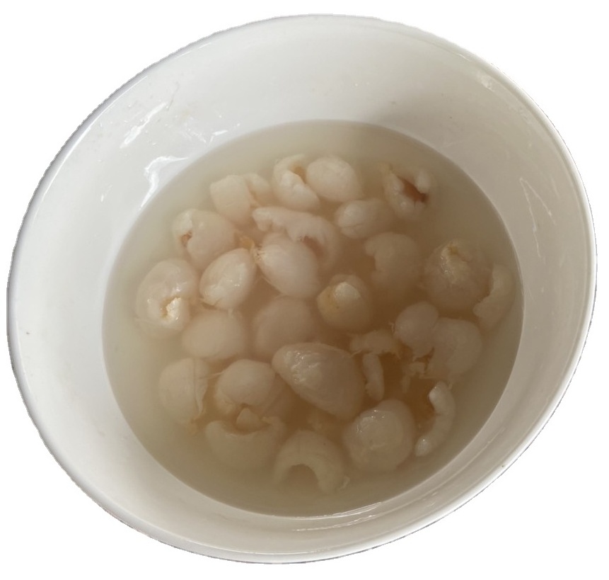 Broken canned lychee in syrup 580ml Vietnam high quality