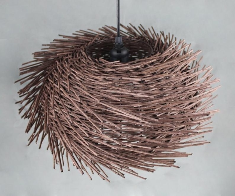 Vietrustic Unique Boho Bamboo Rattan Decor Lampshades Natural Bamboo Chandelier Pendant Light From Vietnam