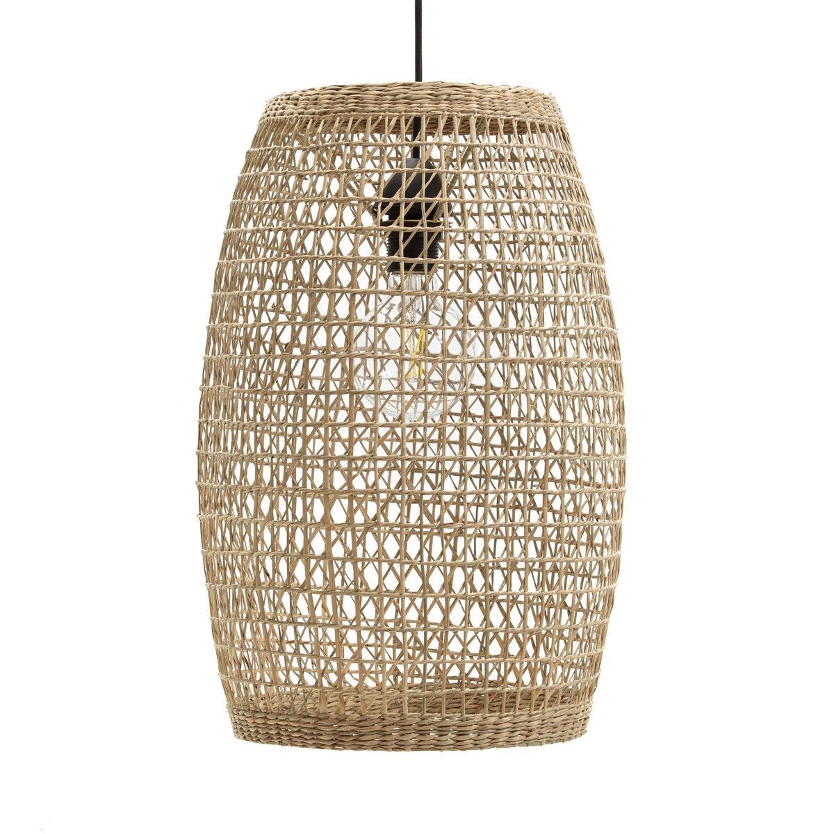 Unique Seagrass Ceiling Light Lampshade Pendant Lampshade Cover Traditional Handcrafted For House Arrangement