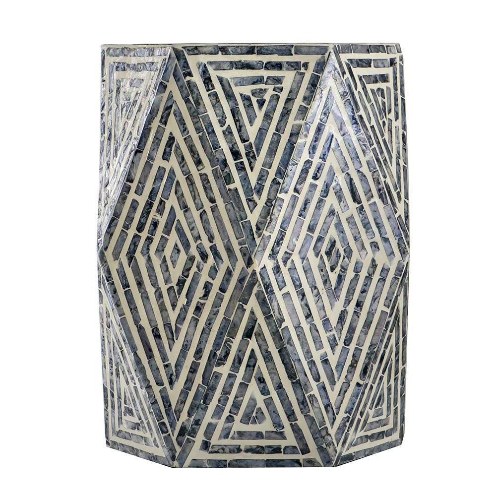 Amazon Hot Sale Mother of Pearl Pouf de Rangement Counter Stools Chair Durable Handwoven Bedroom Home Furniture