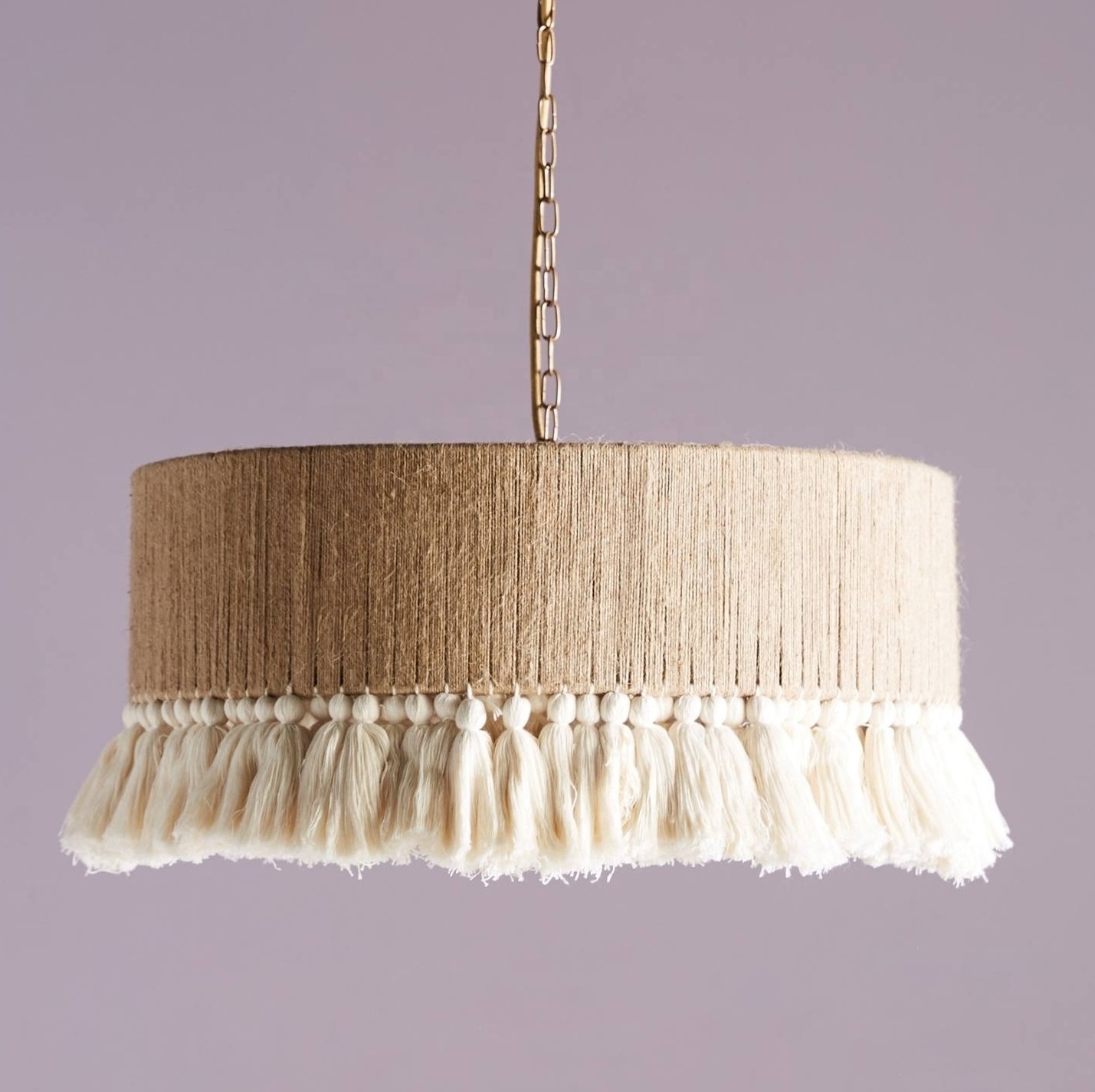 Best Product Jute Lampshades Pendant Lights Ceiling Lamp Sustainable Custom Design For Room Decor