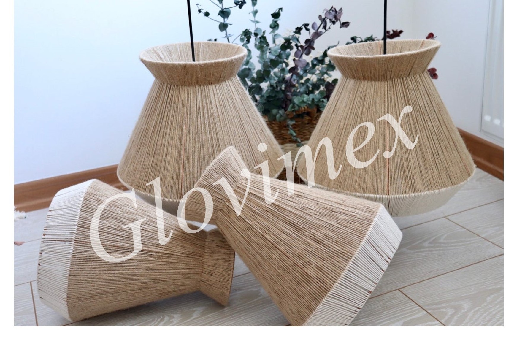 Best Product Jute Lampshades Pendant Lights Ceiling Lamp Sustainable Custom Design For Room Decor