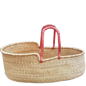 Eco-Friendly Compact Natural Seagrass Wicker Basket Weaving Mose Kid Basket Baby Comfortable Lying From Vietnam