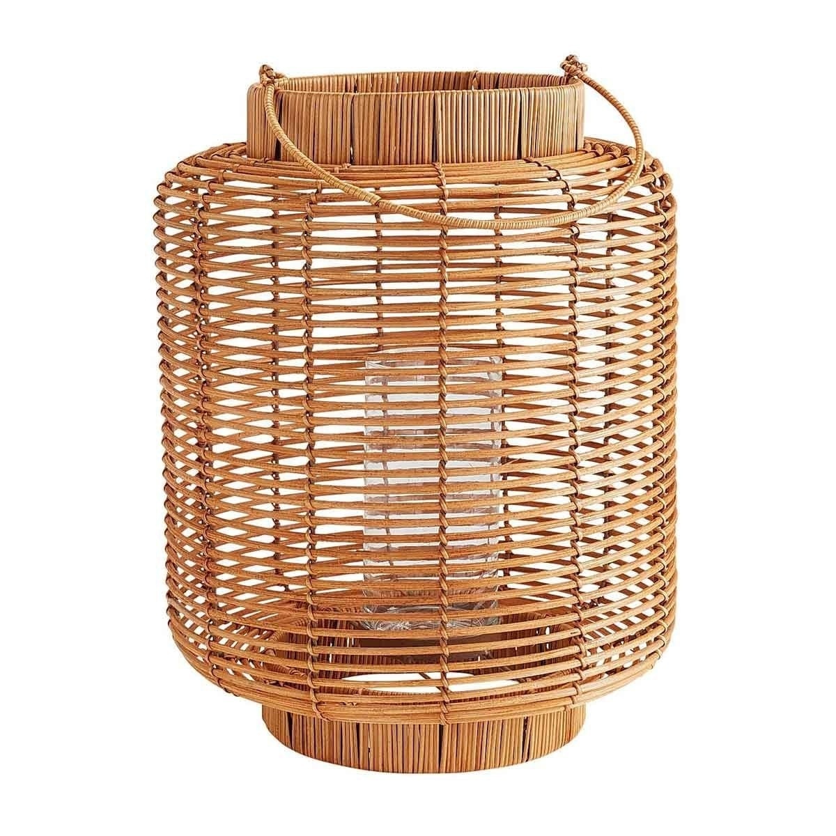 Vietrustic Eco-Friendly Handmade Rattan Woven Bamboo Lantern Set Of 3 Handmade Wicker Hurricane Candle Holder Made In Vietnam