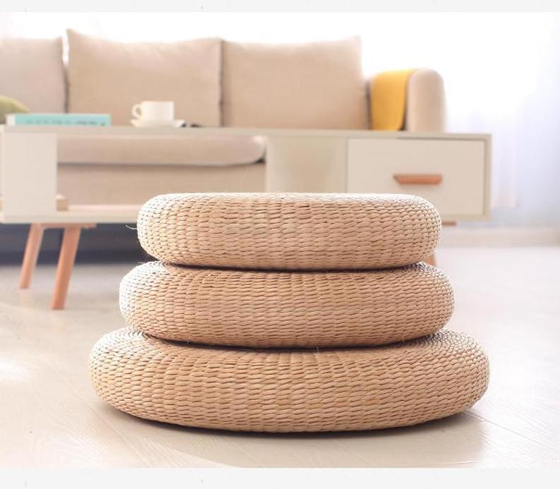 Best Choice Seagrass Water Hyacinth Meditation Cushion Stool Chair Elegant & Absorbed For Kitchen Decor