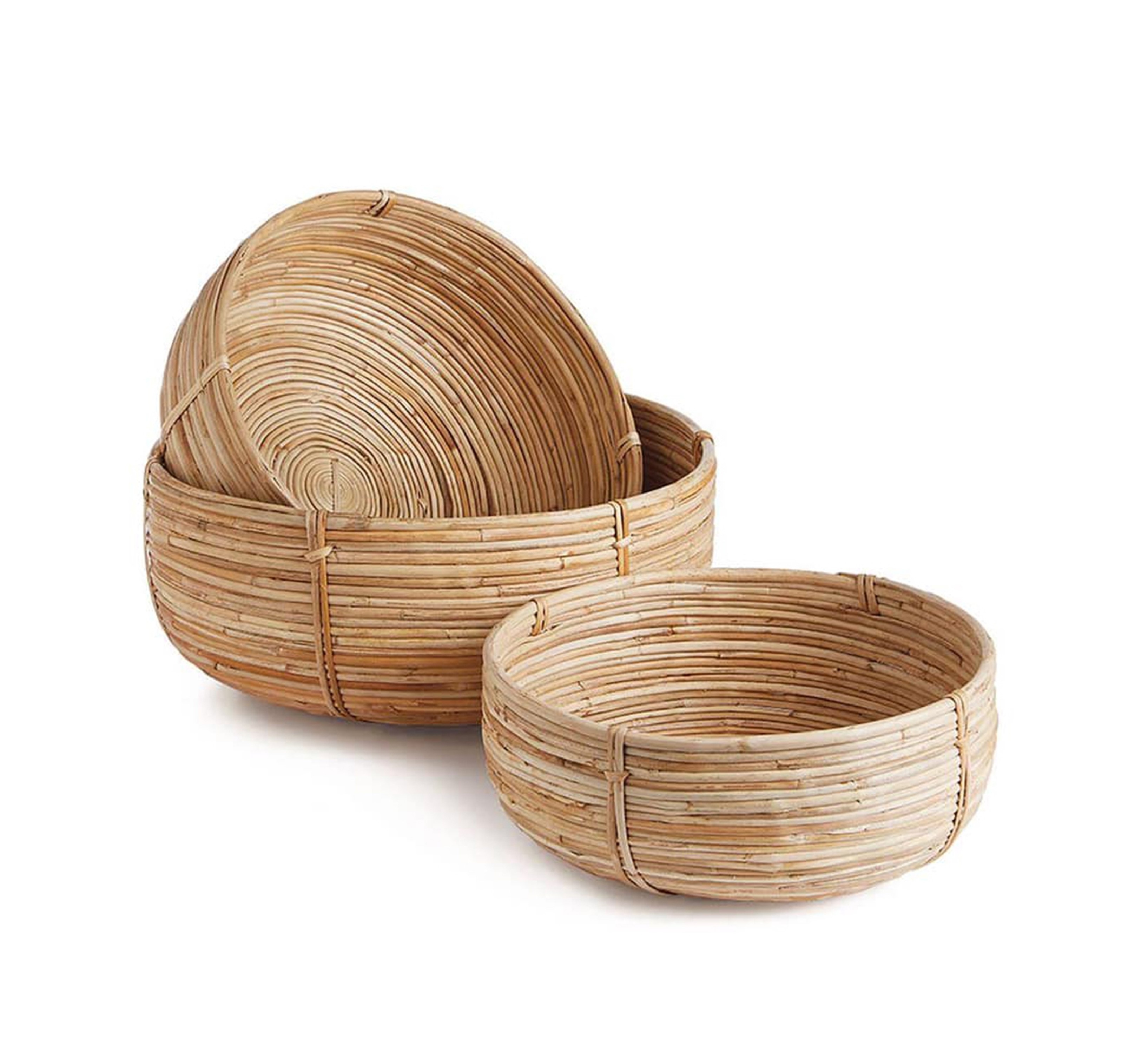 New arrival Adorable Storage basket Set Of Rattan Bowls Handmade Basket For Storage And Food Display