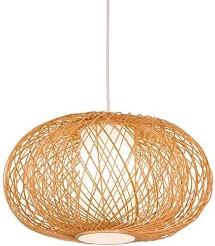 Lampshade Bamboo Rattan Pendant Lamp shade Decoration Lamps for Living Room