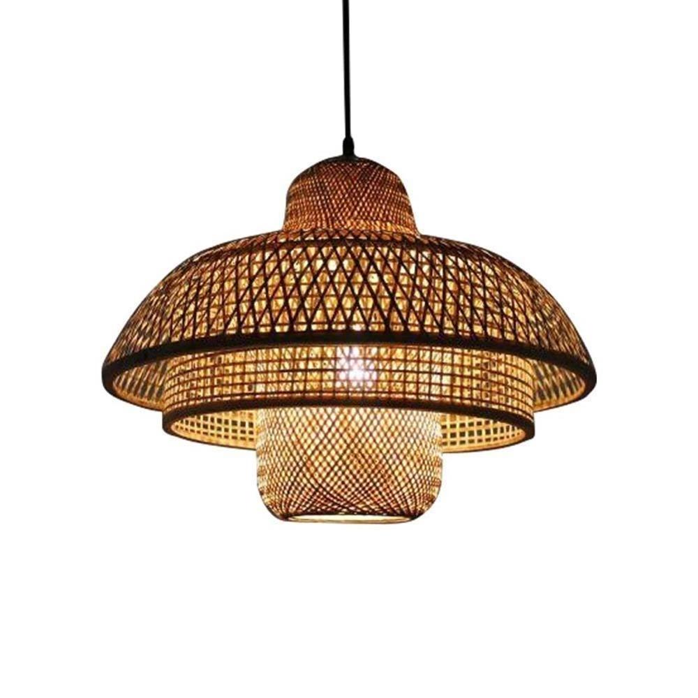 Bamboo lights Rattan Chandelier Pendant Lampshade Room Ceiling Lamp Farmhouse Pendant Light