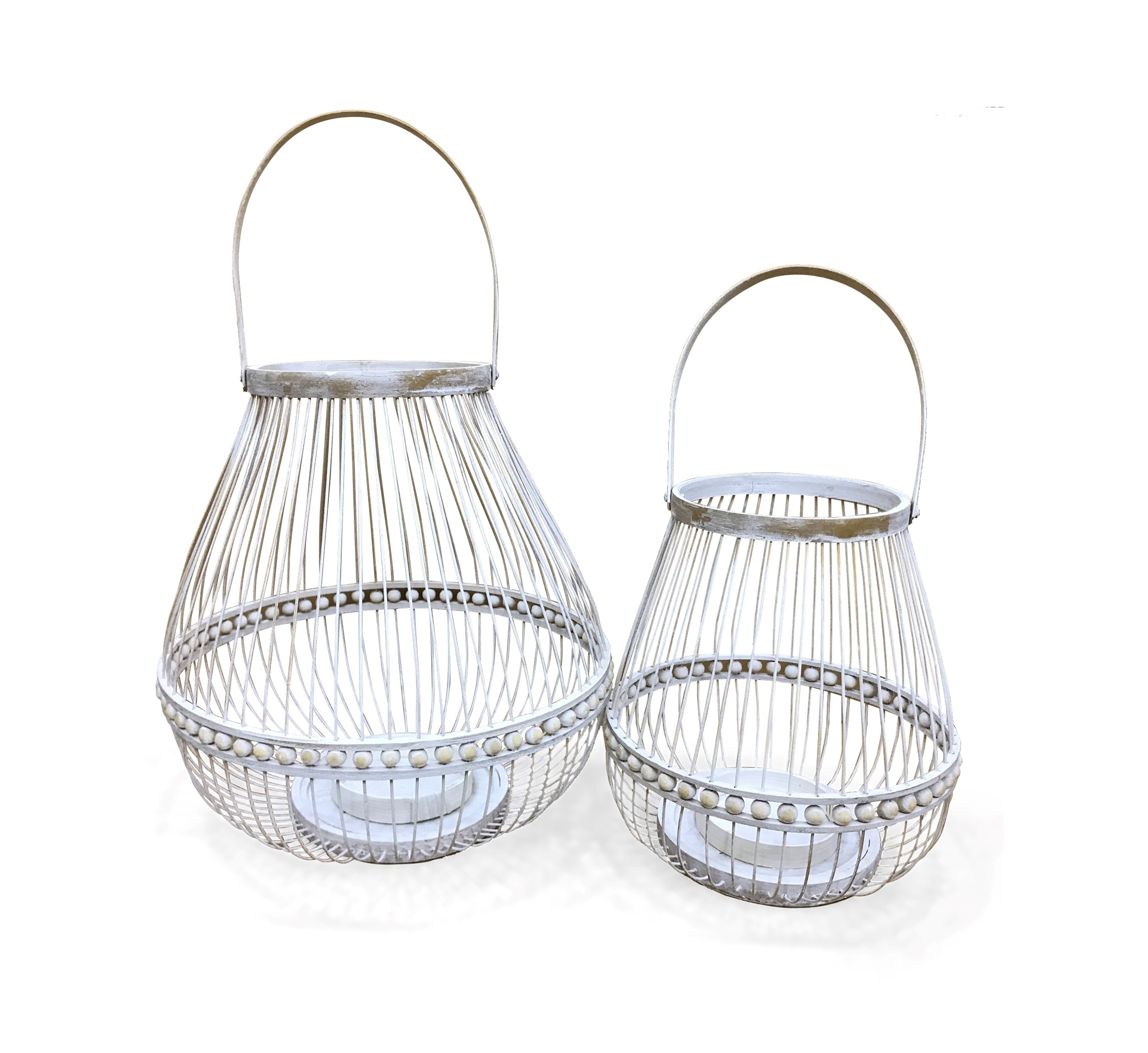 New design Adorable  Bamboo Storm Candle Holder Lantern Lighting Diffuser For Garden Decoration