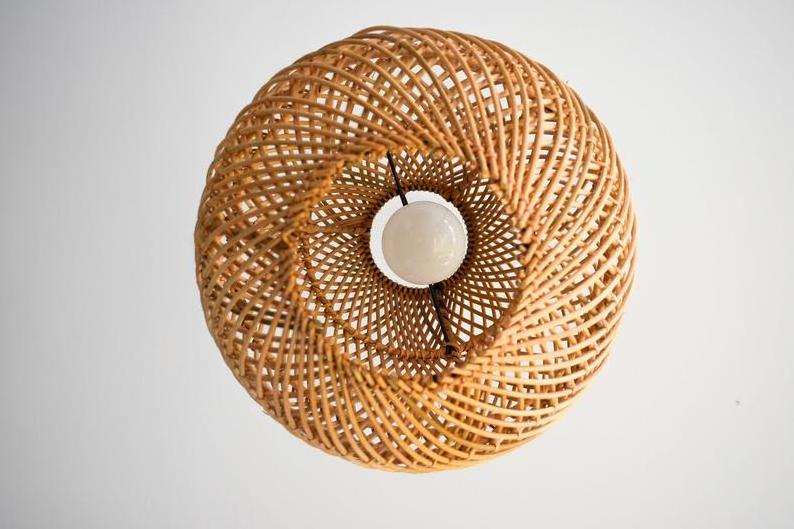 Rattan Bamboo Lamp Shade Ceiling Pendant Light For Decoration in Hotel, Bar, Restaurant