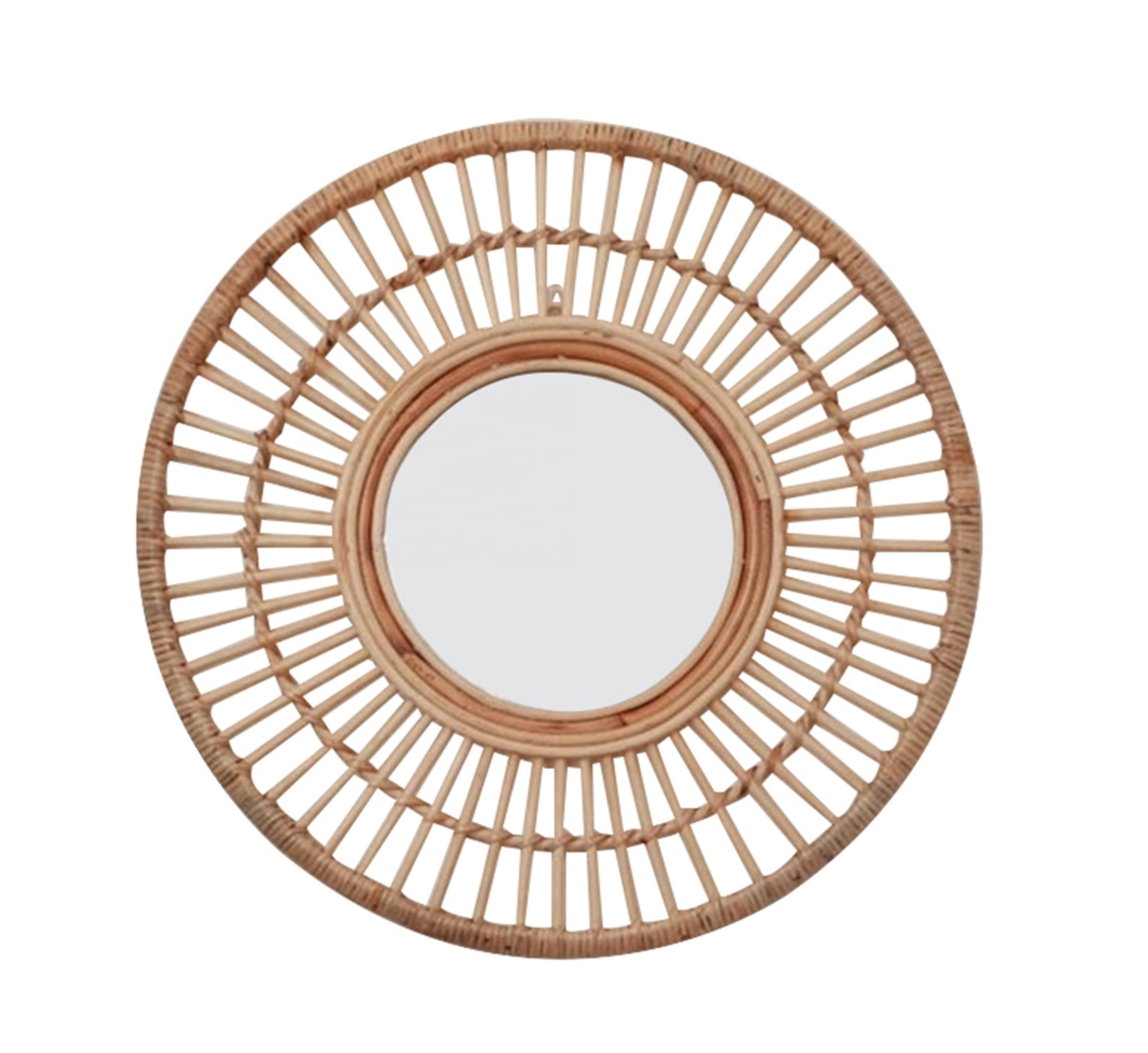 Impressive Woven Wicker Handicraft Rattan Mirror Nordic Interior Dresser From Vietnam