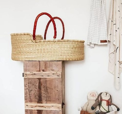 Eco-Friendly Compact Natural Seagrass Wicker Basket Weaving Mose Kid Basket Baby Comfortable Lying From Vietnam