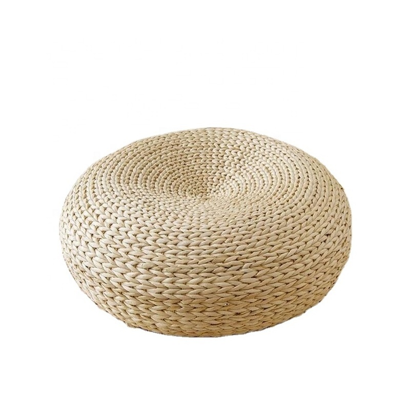 Wholesale Adorable  Round Handmade Water Hyacinth Seat Floor Cushion For Meditation From Vietnam