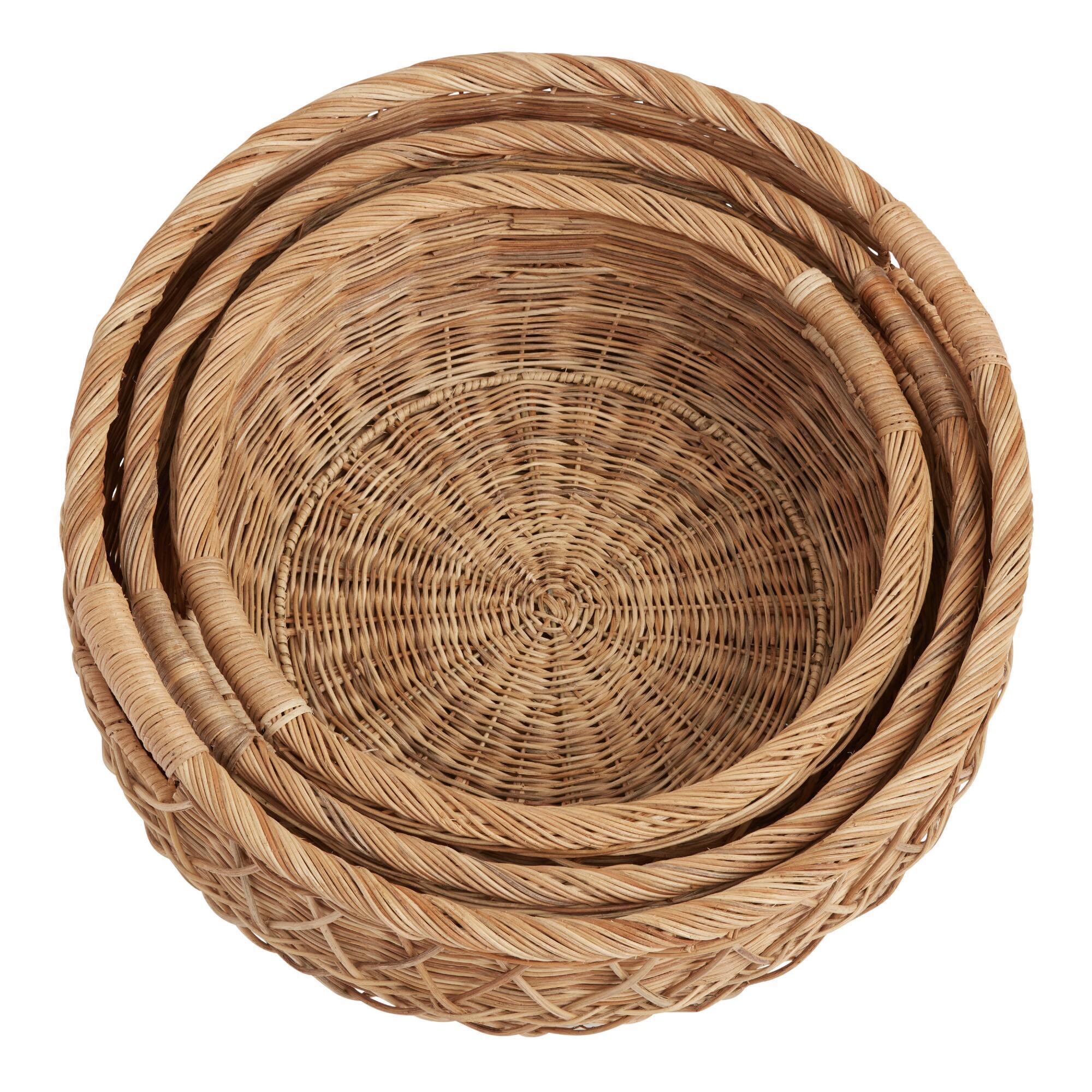 Farmhouse Wholesale Wicker Rattan Baskets For Home Decor Christmas from Vietnam