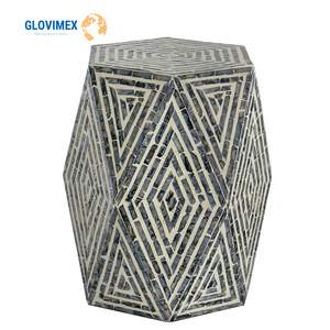 Amazon Hot Sale Mother of Pearl Pouf de Rangement Counter Stools Chair Durable Handwoven Bedroom Home Furniture