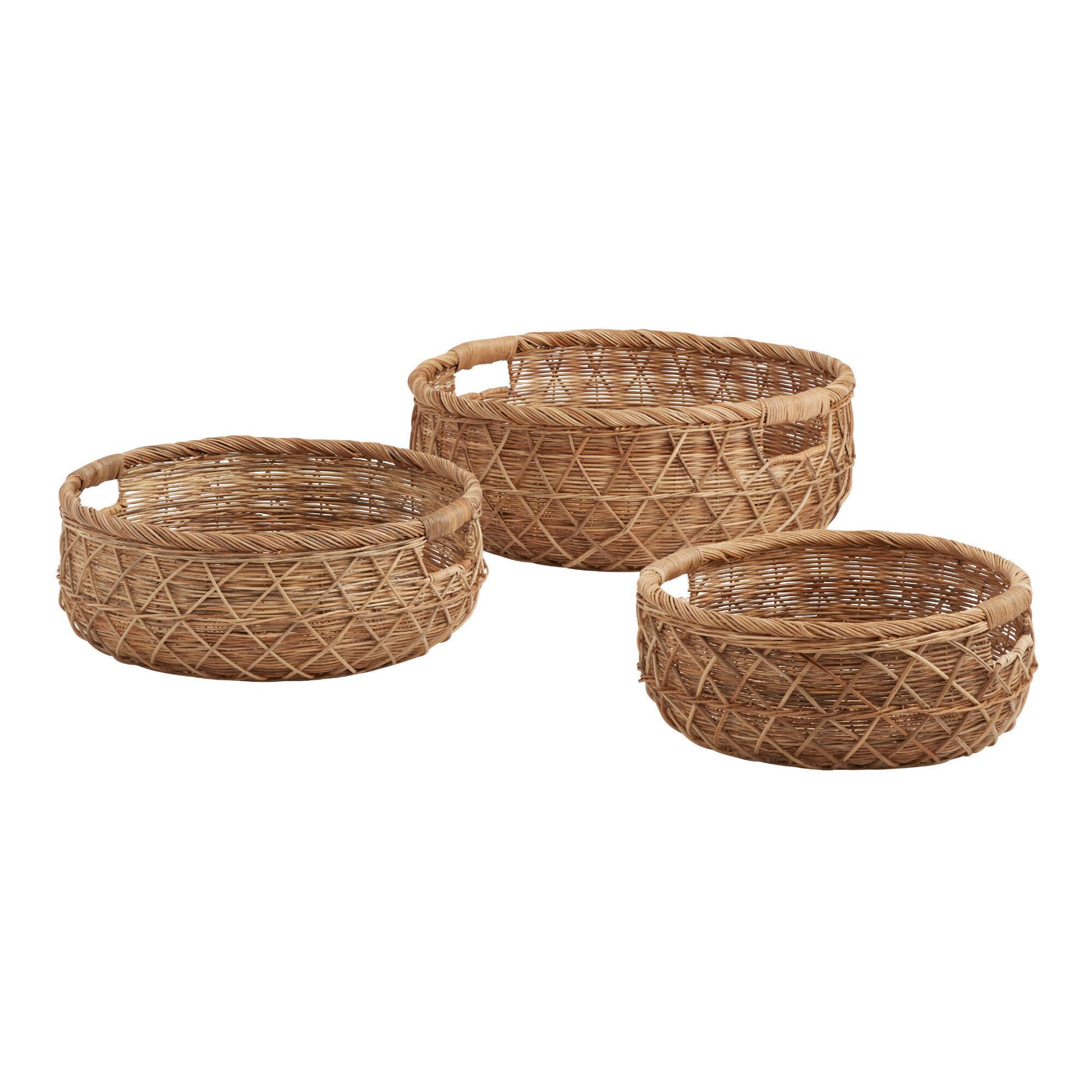 Farmhouse Wholesale Wicker Rattan Baskets For Home Decor Christmas from Vietnam