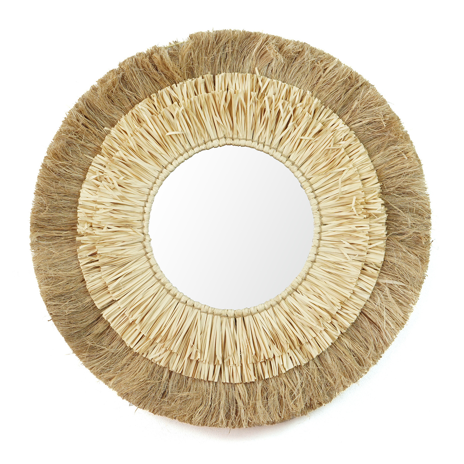 Hot Selling Product Seagrass Bathroom Mirror Decor Mirrors Decoration Wall Natural Safe Wicker Home Decors Luxury