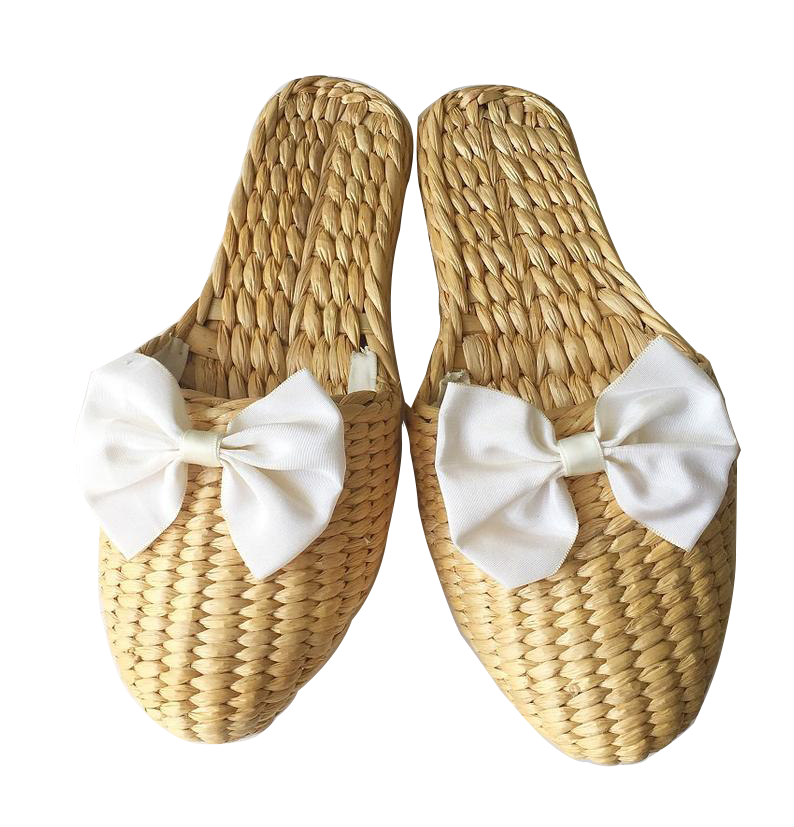 Handmade Water Hyacinth Slippers for Indoor Footwear Straw Sandals