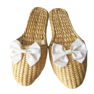 Handmade Water Hyacinth Slippers for Indoor Footwear Straw Sandals