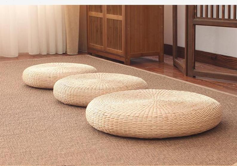 Best Choice Seagrass Water Hyacinth Meditation Cushion Stool Chair Elegant & Absorbed For Kitchen Decor